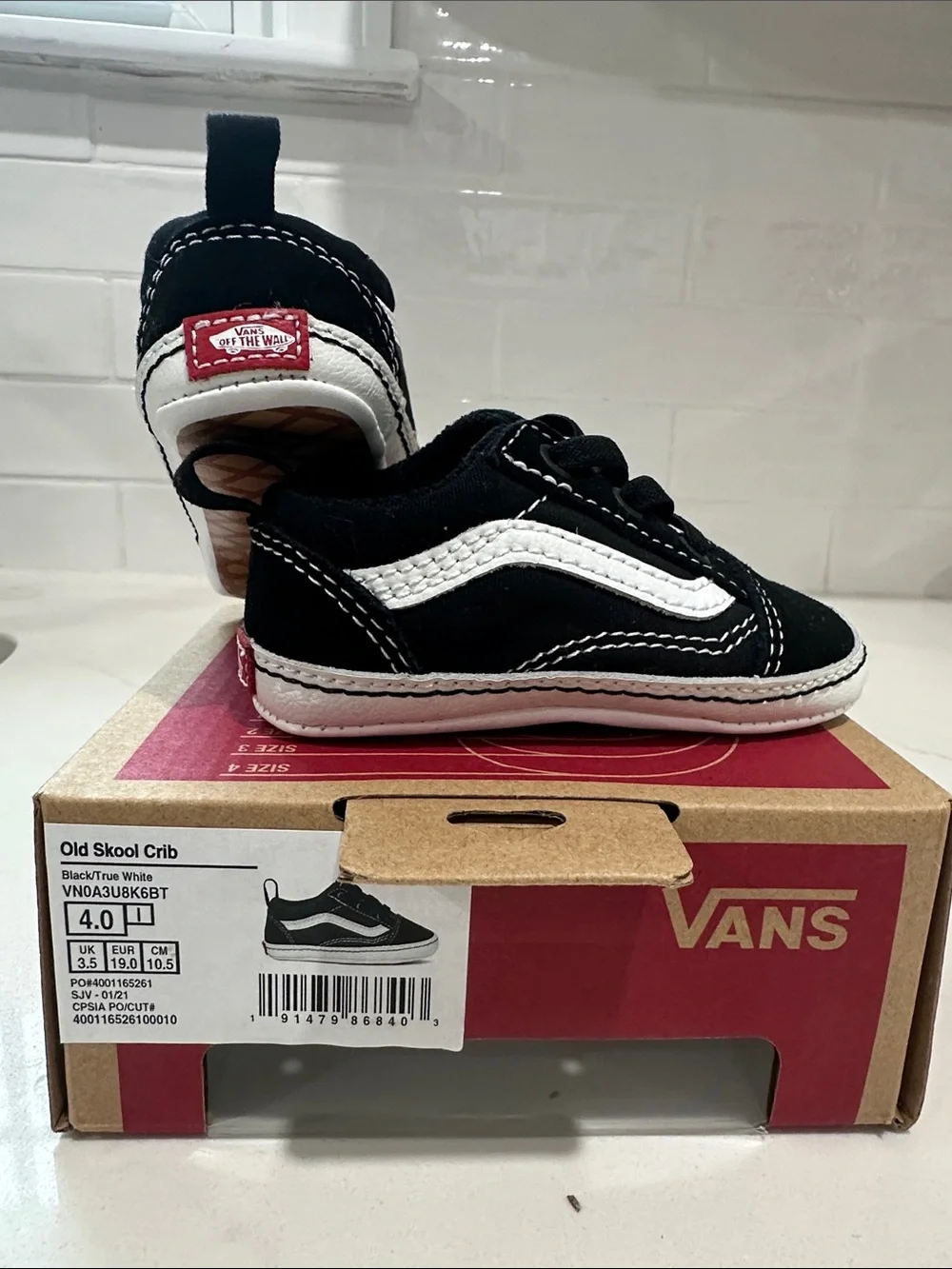 Vans Black & White Old Skool Crib Toddler Sneakers